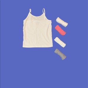 Girls cotton camis. Size medium.